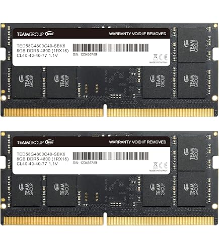 Crucial RAM 16GB Kit (2x8GB) Memória DDR5 4800MHz CL40 Laptop